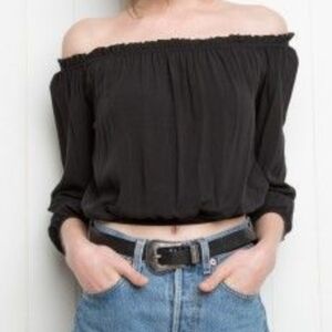 Brandy Melville Maura Off the Shoulder Crop Top